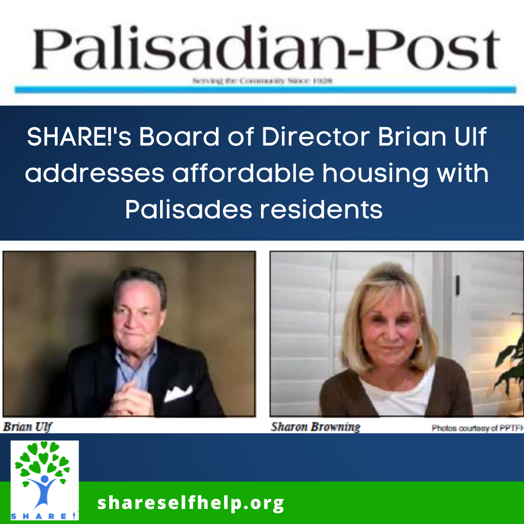 SHARE!’s Brian Ulf Addresses Homelessness with Palisades Task Force